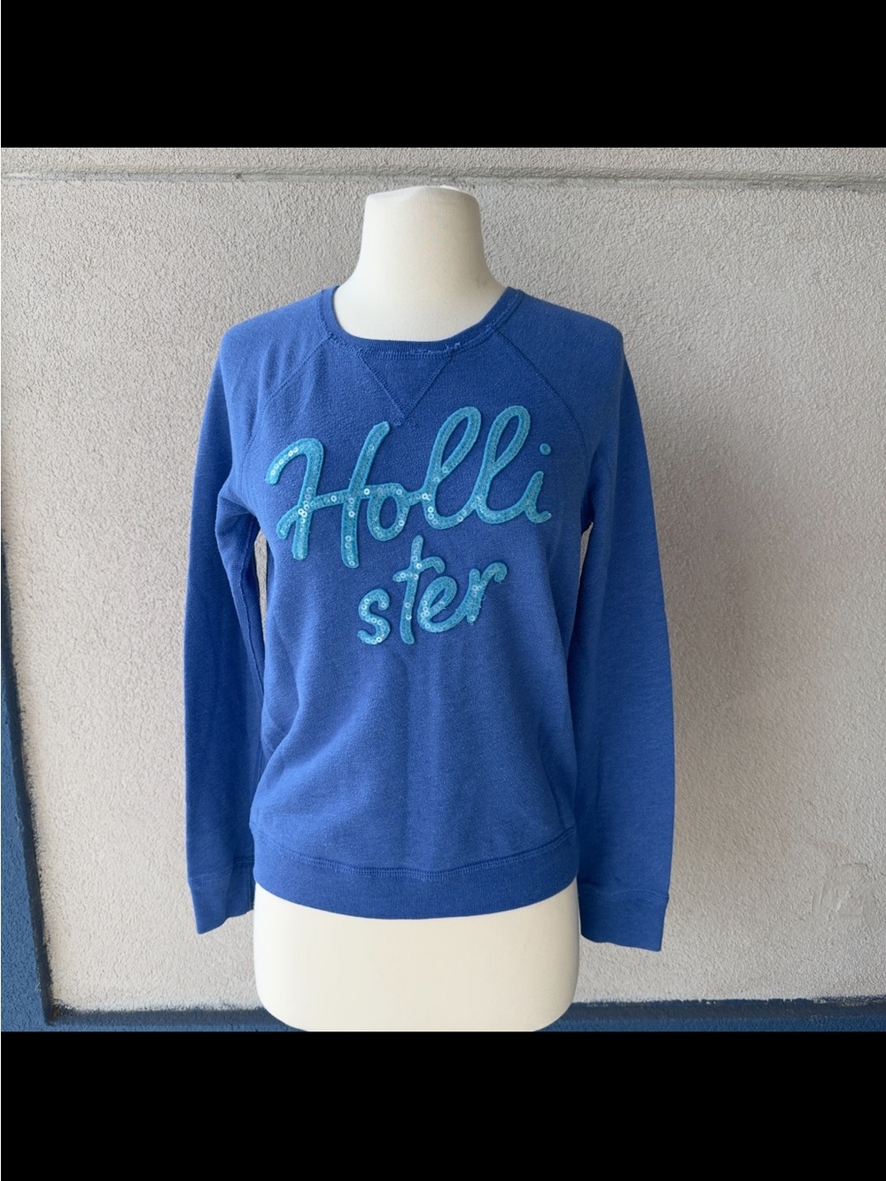 Y2K Hollister Logo Blue Crewneck